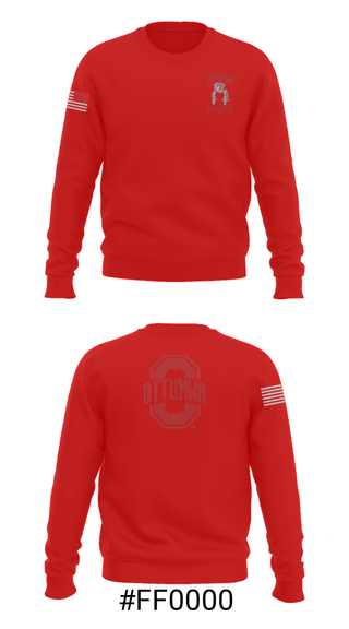 Crew Neck Sweatshirt, Ottumwa High School Wrestling, Wrestling, Teamtime, Team time, sublimation, custom sports apparel, team uniforms, spirit wear, spiritwear, sports uniforms, custom shirts, team store, custom team store, fundraiser sports, apparel fundraiser