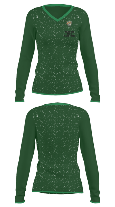 Mansfield Youth Basketball 79590973 Women's Long Sleeve V-neck Shirt - 34