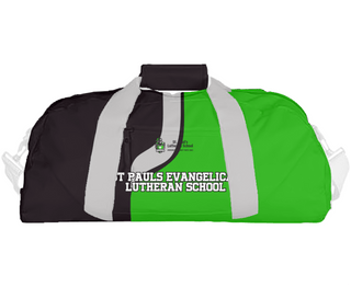 Duffle Bag, St Pauls Evangelical Lutheran School, Spirit Store, Teamtime, Team time, sublimation, custom sports apparel, team uniforms, spirit wear, spiritwear, sports uniforms, custom shirts, team store, custom team store, fundraiser sports, apparel fundraiser