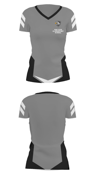 Women's Short Sleeve Vneck Shirt, Van Cove Elementary School, Spirit Store, Teamtime, Team time, sublimation, custom sports apparel, team uniforms, spirit wear, spiritwear, sports uniforms, custom shirts, team store, custom team store, fundraiser sports, apparel fundraiser