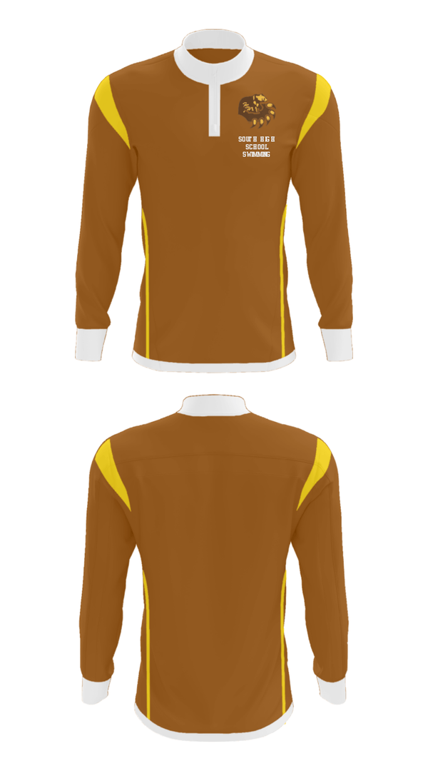 Quarter Zip Jacket, South High School Swimming, Swimming, Teamtime, Team time, sublimation, custom sports apparel, team uniforms, spirit wear, spiritwear, sports uniforms, custom shirts, team store, custom team store, fundraiser sports, apparel fundraiser