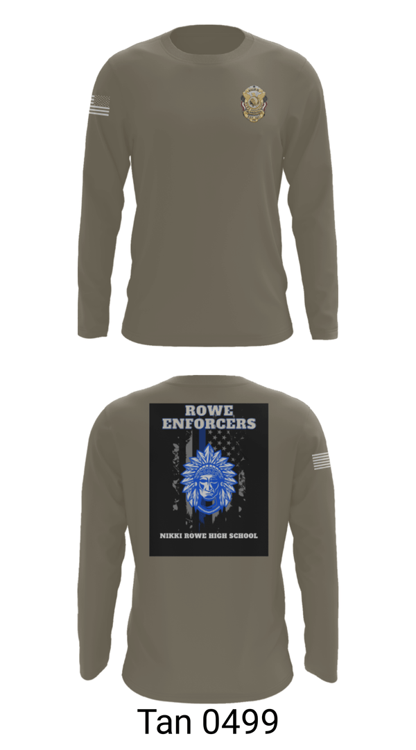 Long Sleeve Performance Shirt, Rowe Enforcers, Police, Teamtime, Team time, sublimation, custom sports apparel, team uniforms, spirit wear, spiritwear, sports uniforms, custom shirts, team store, custom team store, fundraiser sports, apparel fundraiser