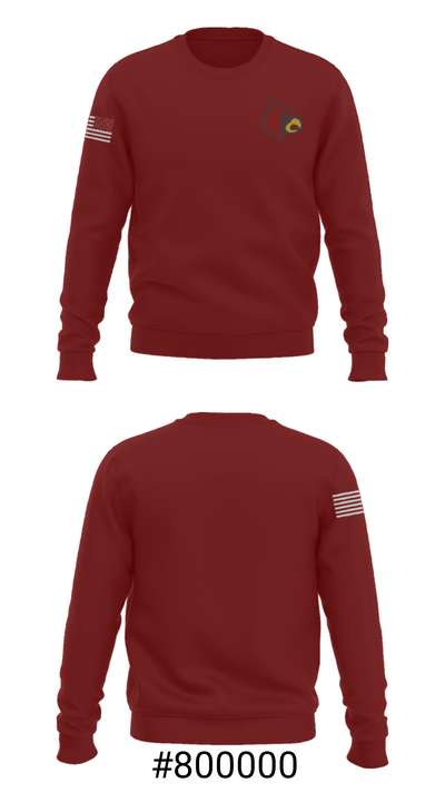 Winlock High School Cardinals Wrestling 96336799 Crew Neck Sweatshirt - 16