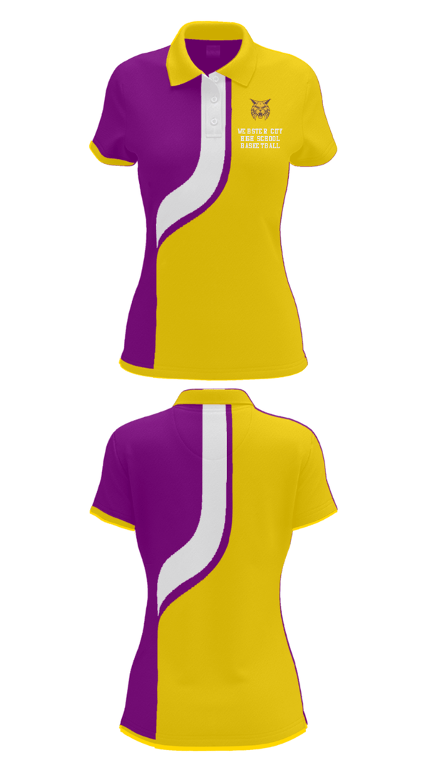 Women's Short Sleeve Performance Polo, Webster City High School Basketball, Men's Basketball, Teamtime, Team time, sublimation, custom sports apparel, team uniforms, spirit wear, spiritwear, sports uniforms, custom shirts, team store, custom team store, fundraiser sports, apparel fundraiser