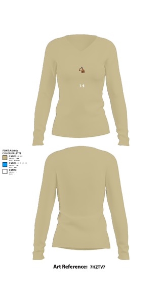 Women's Long Sleeve Vneck Shirt, 1/4, Marines, Teamtime, Team time, sublimation, custom sports apparel, team uniforms, spirit wear, spiritwear, sports uniforms, custom shirts, team store, custom team store, fundraiser sports, apparel fundraiser
