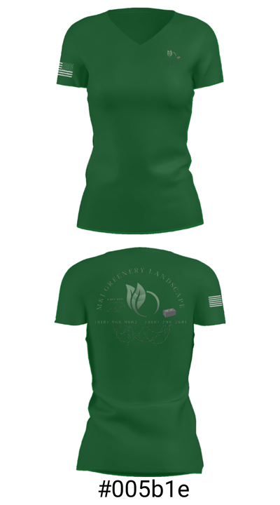 M&J GREENERY LANDSCAPE 54275960 Women's Short Sleeve V-neck Shirt - 21