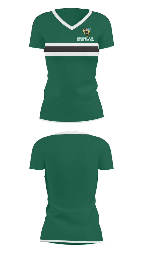 Women's Short Sleeve Vneck Shirt, Dallas County High School Basketball, Women's Basketball, Teamtime, Team time, sublimation, custom sports apparel, team uniforms, spirit wear, spiritwear, sports uniforms, custom shirts, team store, custom team store, fundraiser sports, apparel fundraiser