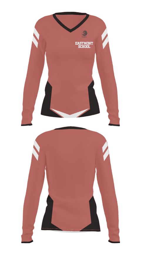 Women's Long Sleeve Vneck Shirt, Eastmont School, , Teamtime, Team time, sublimation, custom sports apparel, team uniforms, spirit wear, spiritwear, sports uniforms, custom shirts, team store, custom team store, fundraiser sports, apparel fundraiser