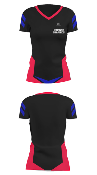 Women's Short Sleeve Vneck Shirt, Kingdom Graphics, , Teamtime, Team time, sublimation, custom sports apparel, team uniforms, spirit wear, spiritwear, sports uniforms, custom shirts, team store, custom team store, fundraiser sports, apparel fundraiser