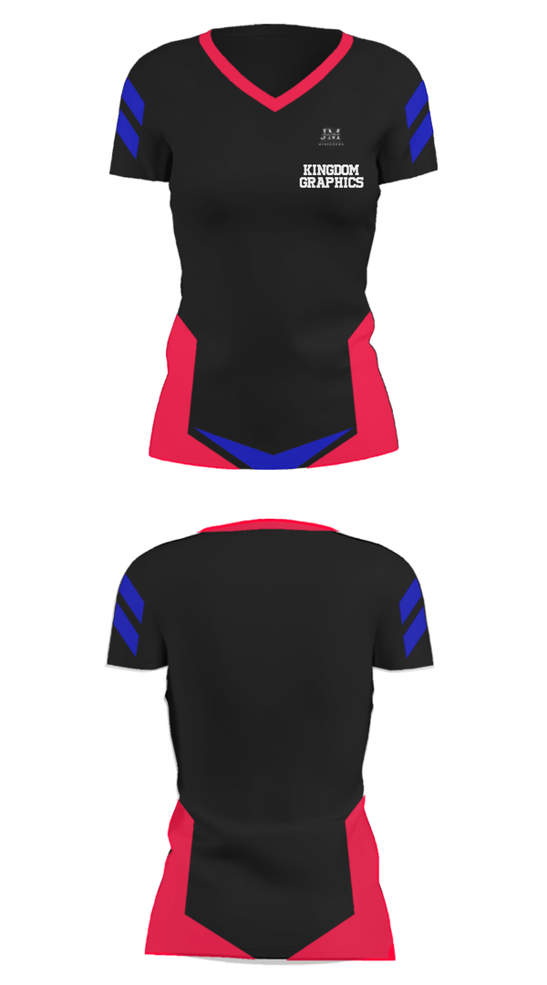 Women's Short Sleeve Vneck Shirt, Kingdom Graphics, , Teamtime, Team time, sublimation, custom sports apparel, team uniforms, spirit wear, spiritwear, sports uniforms, custom shirts, team store, custom team store, fundraiser sports, apparel fundraiser