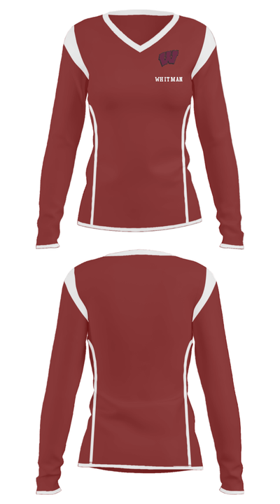Whitman 29193337 Women's Long Sleeve V-neck Shirt - 32