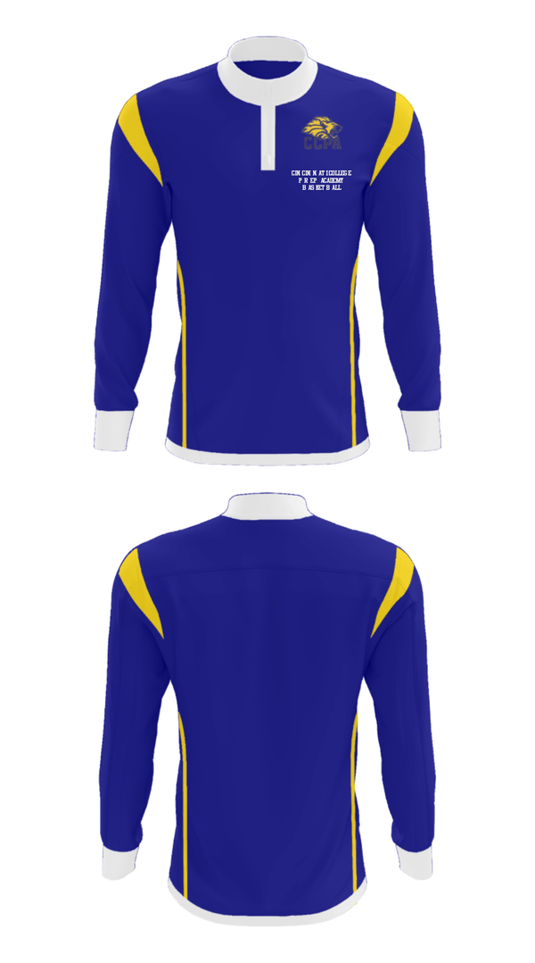 Quarter Zip Jacket, Cincinnati College Prep Academy Basketball, Women's Basketball, Teamtime, Team time, sublimation, custom sports apparel, team uniforms, spirit wear, spiritwear, sports uniforms, custom shirts, team store, custom team store, fundraiser sports, apparel fundraiser