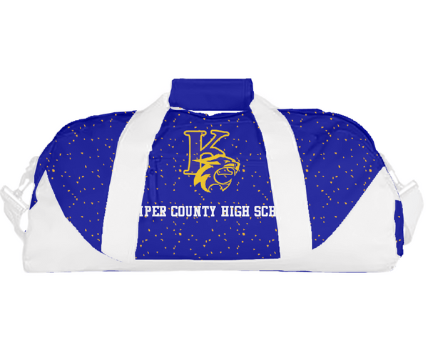 Duffle Bag, Kemper County High School, Spirit Store, Teamtime, Team time, sublimation, custom sports apparel, team uniforms, spirit wear, spiritwear, sports uniforms, custom shirts, team store, custom team store, fundraiser sports, apparel fundraiser