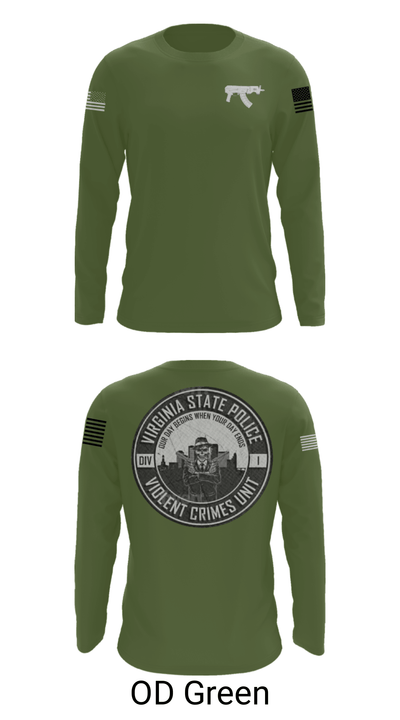 Violent Crimes Unit 81927816 Long Sleeve Performance Shirt - 27