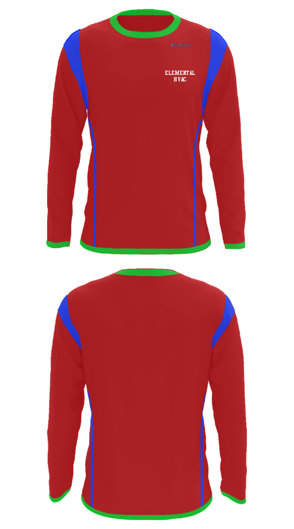 Long Sleeve Performance Shirt, Elemental HVAC, , Teamtime, Team time, sublimation, custom sports apparel, team uniforms, spirit wear, spiritwear, sports uniforms, custom shirts, team store, custom team store, fundraiser sports, apparel fundraiser