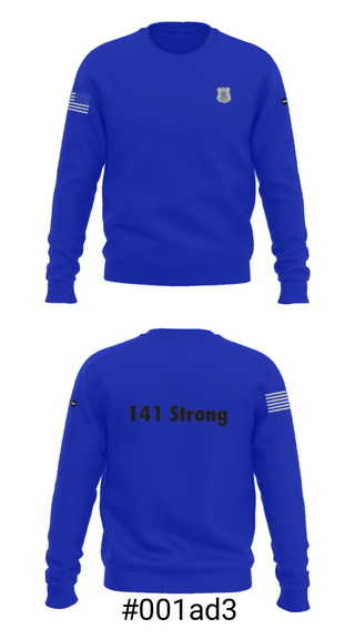 Crew Neck Sweatshirt, 141 Strong, Police, Teamtime, Team time, sublimation, custom sports apparel, team uniforms, spirit wear, spiritwear, sports uniforms, custom shirts, team store, custom team store, fundraiser sports, apparel fundraiser