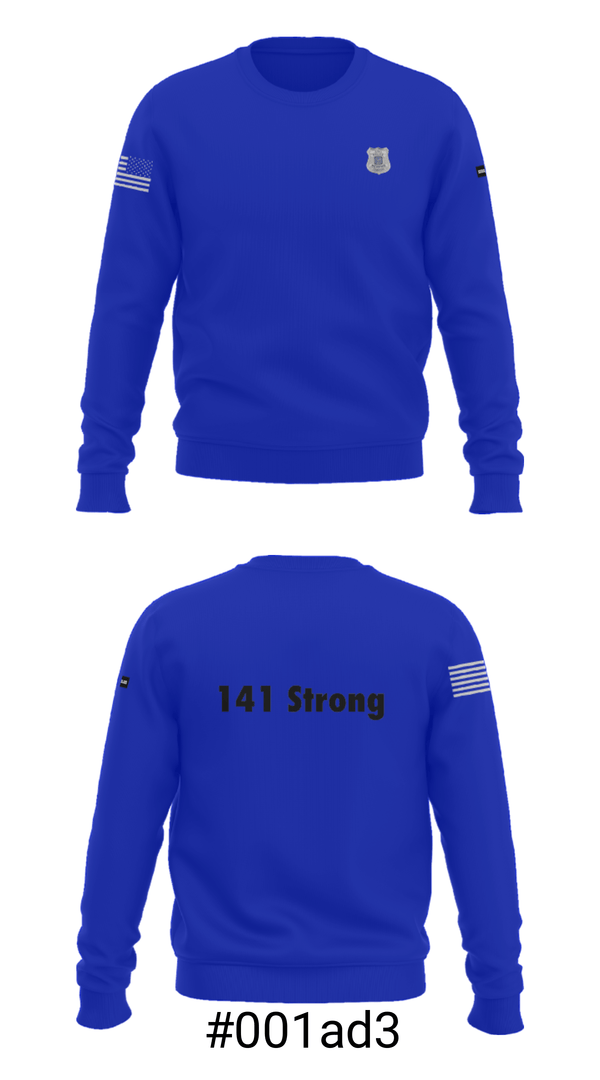 Crew Neck Sweatshirt, 141 Strong, Police, Teamtime, Team time, sublimation, custom sports apparel, team uniforms, spirit wear, spiritwear, sports uniforms, custom shirts, team store, custom team store, fundraiser sports, apparel fundraiser