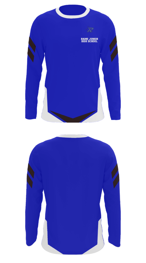Long Sleeve Performance Shirt, Rains Junior High School, Spirit Store, Teamtime, Team time, sublimation, custom sports apparel, team uniforms, spirit wear, spiritwear, sports uniforms, custom shirts, team store, custom team store, fundraiser sports, apparel fundraiser