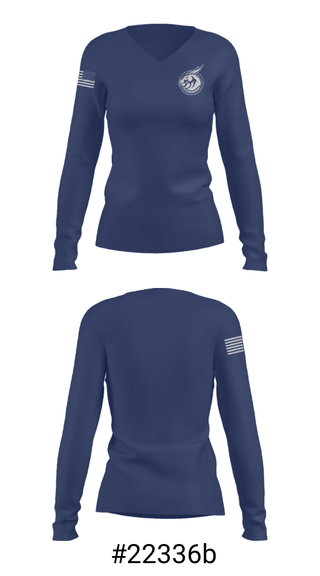 Women's Long Sleeve Vneck Shirt, Lone Jack Elementary School, Spirit Store, Teamtime, Team time, sublimation, custom sports apparel, team uniforms, spirit wear, spiritwear, sports uniforms, custom shirts, team store, custom team store, fundraiser sports, apparel fundraiser