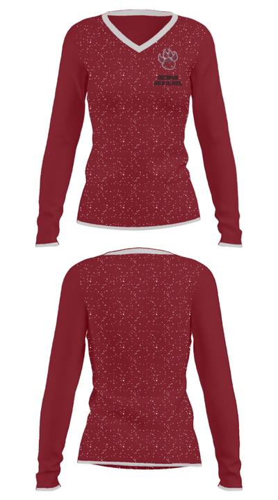 Sherman High School 29211015 Women's Long Sleeve V-neck Shirt - 33