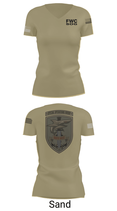 FWC SW SOG 50539560 Women's Short Sleeve V-neck Shirt - 44