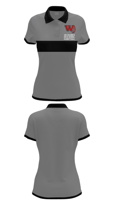 Weehawken High School Basketball 69663304 Short Sleeve Performance Polo - 37