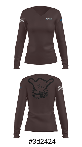Women's Long Sleeve Vneck Shirt, Brewer Motorsports, , Teamtime, Team time, sublimation, custom sports apparel, team uniforms, spirit wear, spiritwear, sports uniforms, custom shirts, team store, custom team store, fundraiser sports, apparel fundraiser