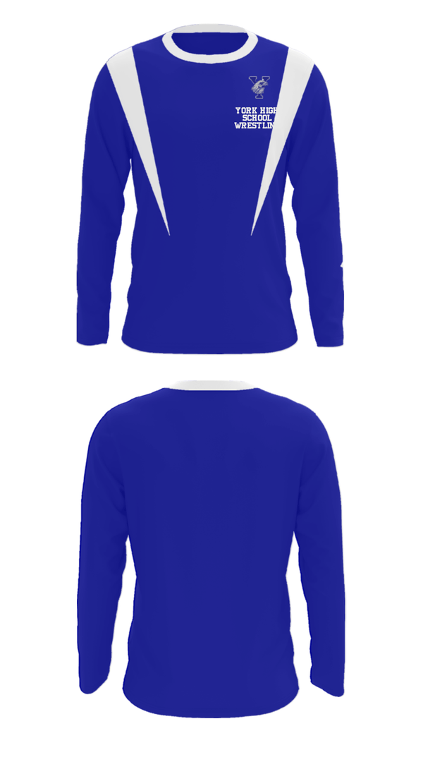 Long Sleeve Performance Shirt, York High School Wrestling, Wrestling, Teamtime, Team time, sublimation, custom sports apparel, team uniforms, spirit wear, spiritwear, sports uniforms, custom shirts, team store, custom team store, fundraiser sports, apparel fundraiser