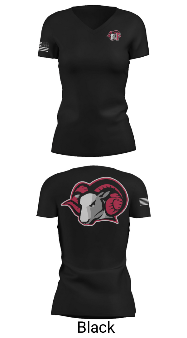 Women's Short Sleeve Vneck Shirt, Franklinton High School Swimming, Swimming, Teamtime, Team time, sublimation, custom sports apparel, team uniforms, spirit wear, spiritwear, sports uniforms, custom shirts, team store, custom team store, fundraiser sports, apparel fundraiser