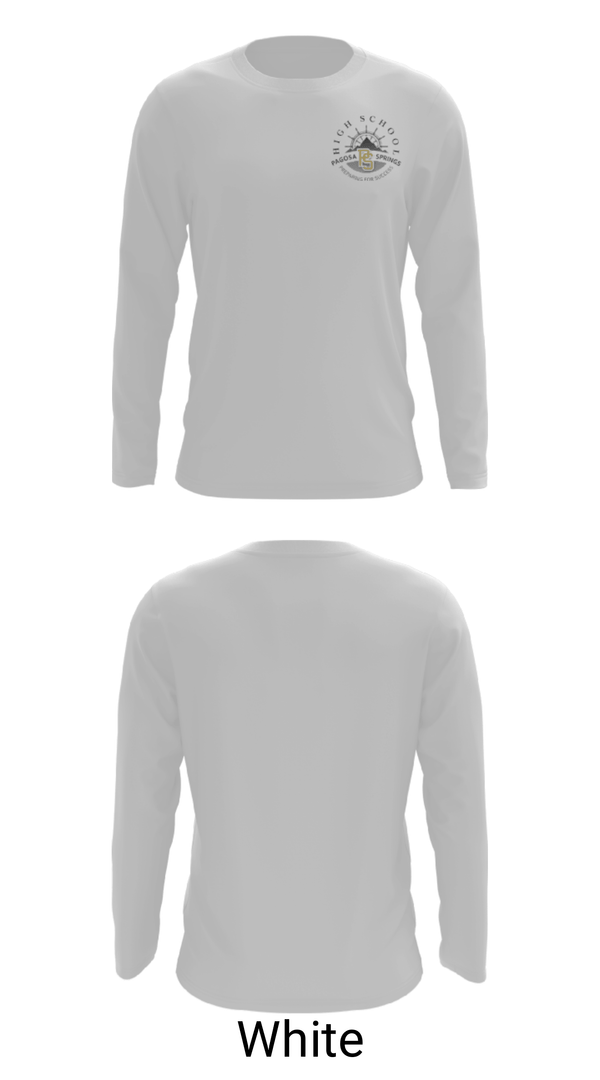 Long Sleeve Performance Shirt, Pagosa Springs High School Basketball, Women's Basketball, Teamtime, Team time, sublimation, custom sports apparel, team uniforms, spirit wear, spiritwear, sports uniforms, custom shirts, team store, custom team store, fundraiser sports, apparel fundraiser