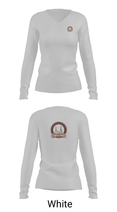 Kattys Desserts 37406355 Women's Long Sleeve V-neck Shirt - 6