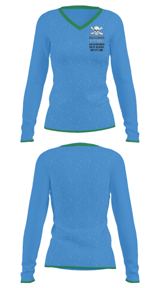 Women's Long Sleeve Vneck Shirt, Brazoswood High School Wrestling, Wrestling, Teamtime, Team time, sublimation, custom sports apparel, team uniforms, spirit wear, spiritwear, sports uniforms, custom shirts, team store, custom team store, fundraiser sports, apparel fundraiser