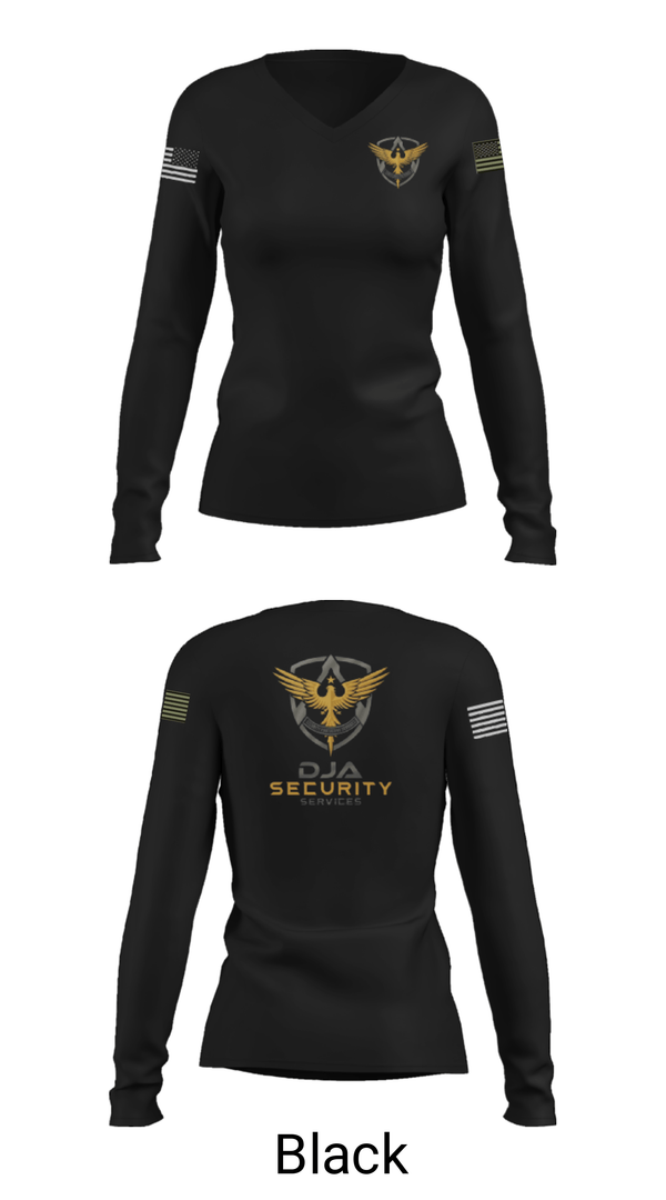 Women's Long Sleeve Vneck Shirt, DJA, Police, Teamtime, Team time, sublimation, custom sports apparel, team uniforms, spirit wear, spiritwear, sports uniforms, custom shirts, team store, custom team store, fundraiser sports, apparel fundraiser
