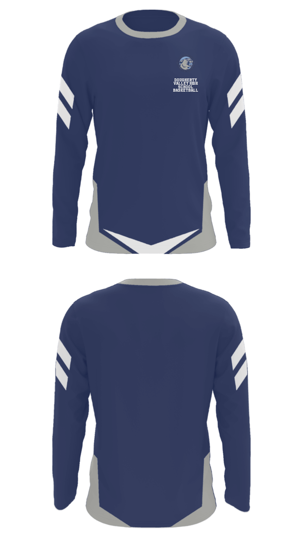 Long Sleeve Performance Shirt, Dougherty Valley High School Basketball, Women's Basketball, Teamtime, Team time, sublimation, custom sports apparel, team uniforms, spirit wear, spiritwear, sports uniforms, custom shirts, team store, custom team store, fundraiser sports, apparel fundraiser