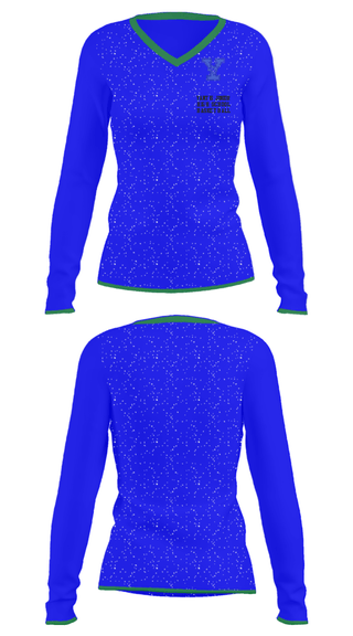 Women's Long Sleeve Vneck Shirt, Yantis Junior High School Basketball, Men's Basketball, Teamtime, Team time, sublimation, custom sports apparel, team uniforms, spirit wear, spiritwear, sports uniforms, custom shirts, team store, custom team store, fundraiser sports, apparel fundraiser