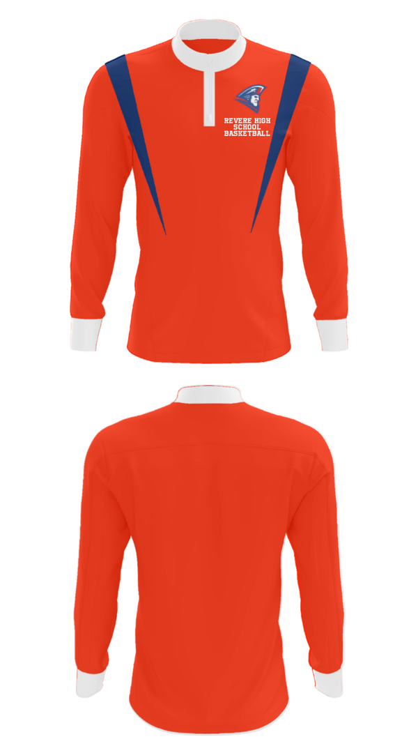 Quarter Zip Jacket, Revere High School Basketball, Men's Basketball, Teamtime, Team time, sublimation, custom sports apparel, team uniforms, spirit wear, spiritwear, sports uniforms, custom shirts, team store, custom team store, fundraiser sports, apparel fundraiser