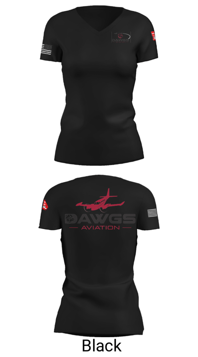 Dawgs Aviation 13056460 Women's Short Sleeve V-neck Shirt - 14