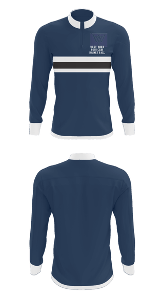 Quarter Zip Jacket, West York Boys Club Basketball, Men's Basketball, Teamtime, Team time, sublimation, custom sports apparel, team uniforms, spirit wear, spiritwear, sports uniforms, custom shirts, team store, custom team store, fundraiser sports, apparel fundraiser