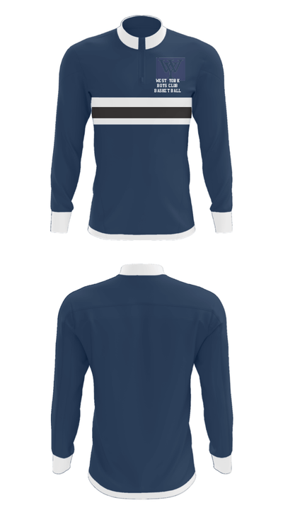 West York Boys Club Basketball 46049380 Quarter Zip Jacket - 31