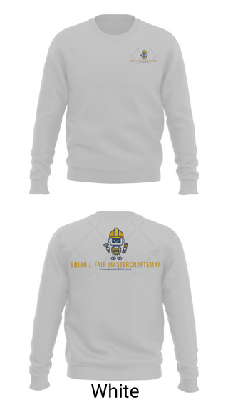 Crew Neck Sweatshirt, Brian J Fair Master Craftsman, , Teamtime, Team time, sublimation, custom sports apparel, team uniforms, spirit wear, spiritwear, sports uniforms, custom shirts, team store, custom team store, fundraiser sports, apparel fundraiser