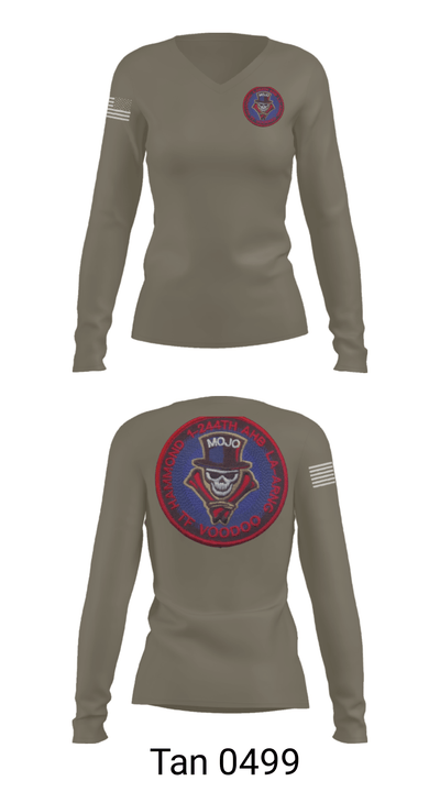 1-244th AASF 18412606 Women's Long Sleeve V-neck Shirt - 38
