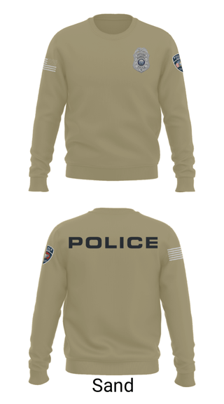 Crew Neck Sweatshirt, , Police, Teamtime, Team time, sublimation, custom sports apparel, team uniforms, spirit wear, spiritwear, sports uniforms, custom shirts, team store, custom team store, fundraiser sports, apparel fundraiser