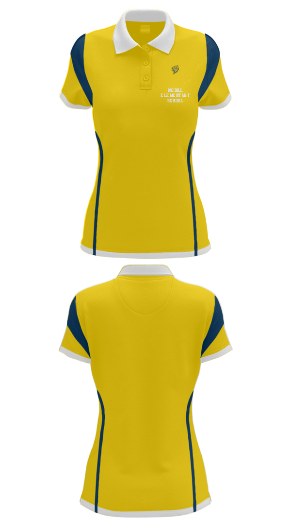 Women's Short Sleeve Performance Polo, Medill Elementary School, Spirit Store, Teamtime, Team time, sublimation, custom sports apparel, team uniforms, spirit wear, spiritwear, sports uniforms, custom shirts, team store, custom team store, fundraiser sports, apparel fundraiser