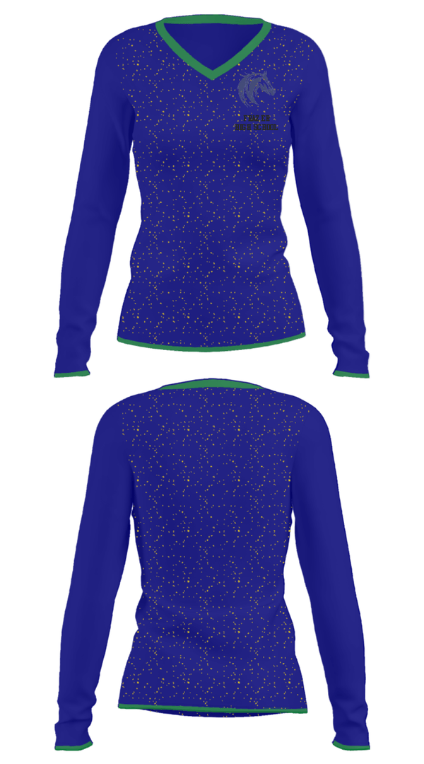 Women's Long Sleeve Vneck Shirt, Frazer High School, Spirit Store, Teamtime, Team time, sublimation, custom sports apparel, team uniforms, spirit wear, spiritwear, sports uniforms, custom shirts, team store, custom team store, fundraiser sports, apparel fundraiser