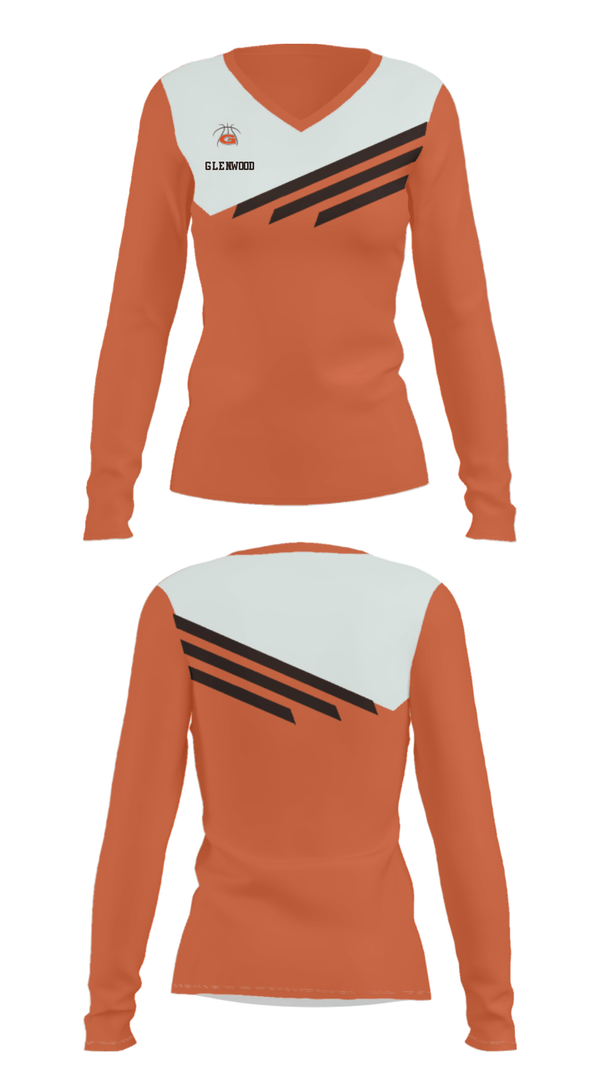 Women's Long Sleeve Vneck Shirt, Glenwood, Men's Basketball, Teamtime, Team time, sublimation, custom sports apparel, team uniforms, spirit wear, spiritwear, sports uniforms, custom shirts, team store, custom team store, fundraiser sports, apparel fundraiser