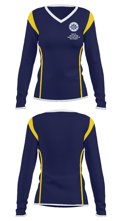 Coastal Washington County Institute Of Technology 59548496 Women's Long Sleeve V-neck Shirt - 33