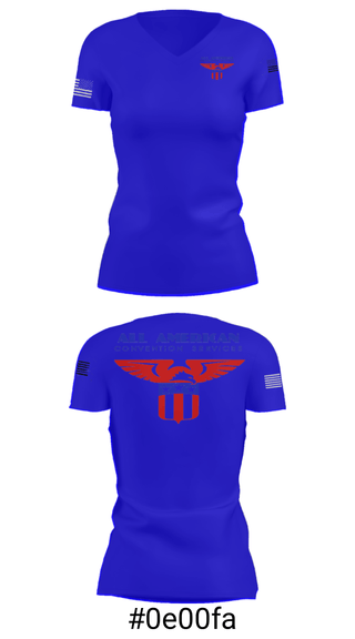 Women's Short Sleeve Vneck Shirt, All American Convention Service, , Teamtime, Team time, sublimation, custom sports apparel, team uniforms, spirit wear, spiritwear, sports uniforms, custom shirts, team store, custom team store, fundraiser sports, apparel fundraiser