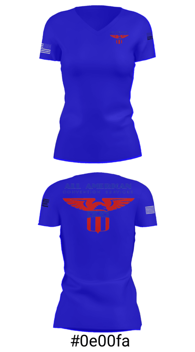 All American Convention Service 91940813 Women's Short Sleeve V-neck Shirt - 21
