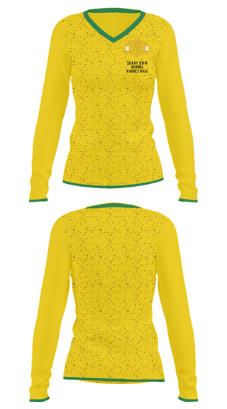Women's Long Sleeve Vneck Shirt, Leroy High School Basketball, Women's Basketball, Teamtime, Team time, sublimation, custom sports apparel, team uniforms, spirit wear, spiritwear, sports uniforms, custom shirts, team store, custom team store, fundraiser sports, apparel fundraiser