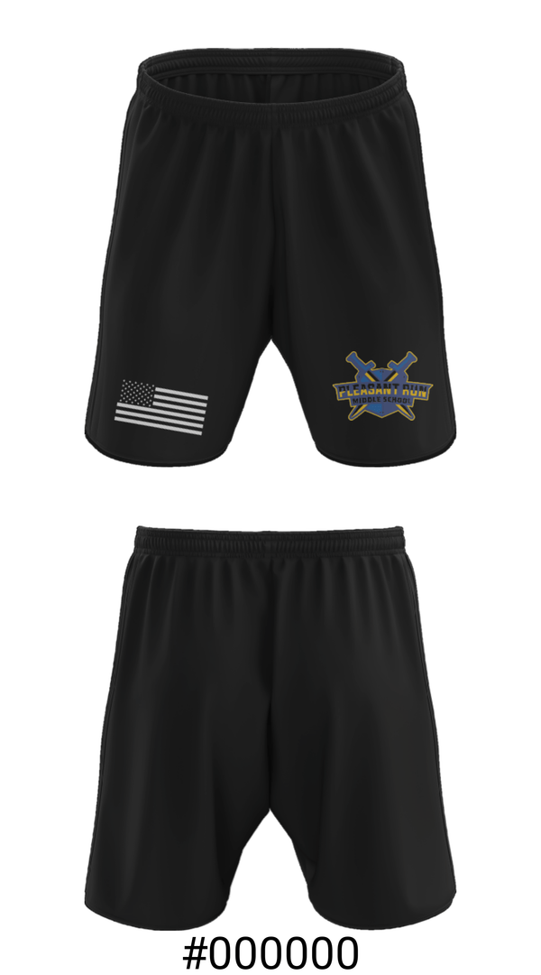 Athletic Shorts With Pockets, Pleasant Run Middle School Basketball, Men's Basketball, Teamtime, Team time, sublimation, custom sports apparel, team uniforms, spirit wear, spiritwear, sports uniforms, custom shirts, team store, custom team store, fundraiser sports, apparel fundraiser